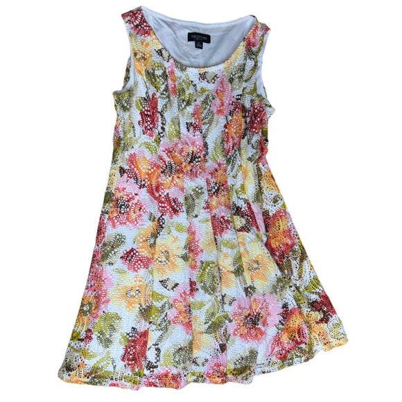 Perceptions Petite PL Floral Lace Dress with Coral Cardigan – 2-Piece Set - Picture 2 of 5